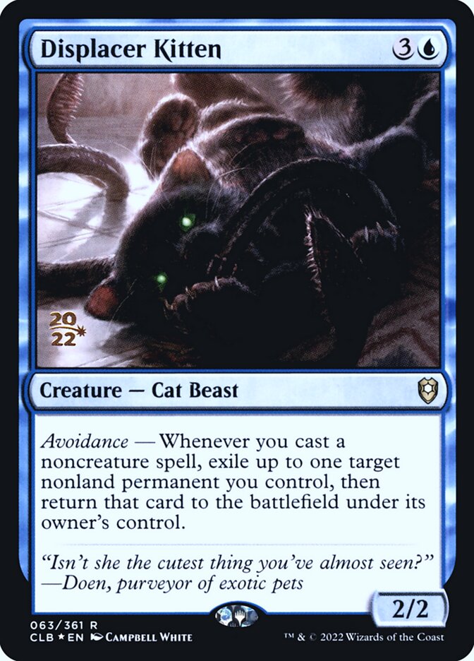 Displacer Kitten card front