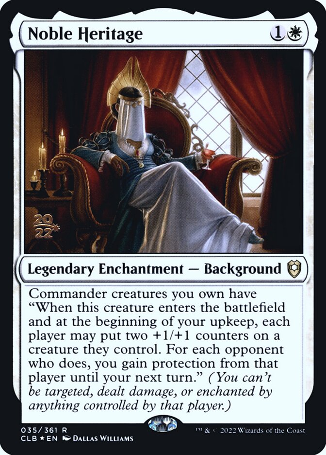 Noble Heritage card front