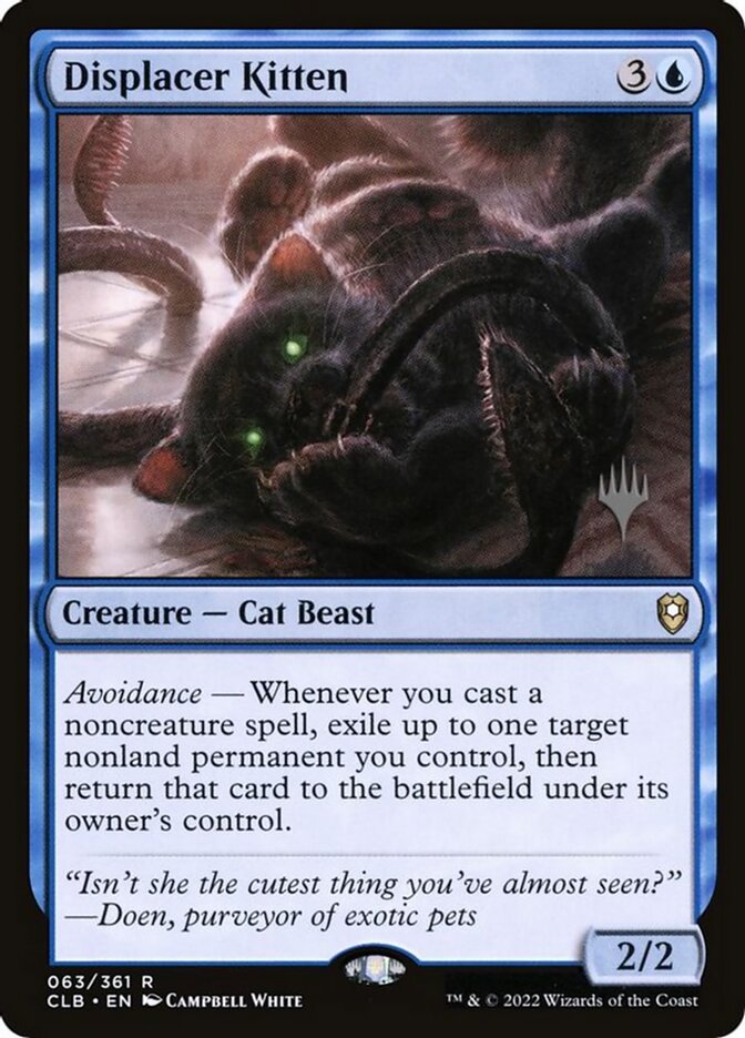 Displacer Kitten card front