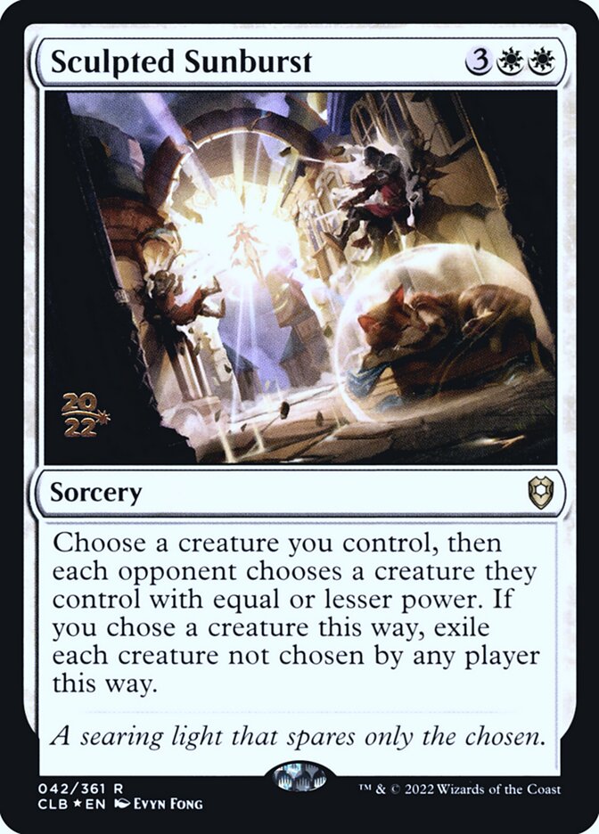 Sculpted Sunburst card front