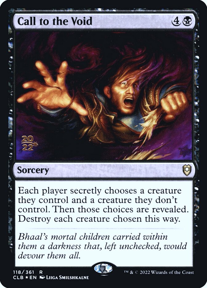 Call to the Void card front