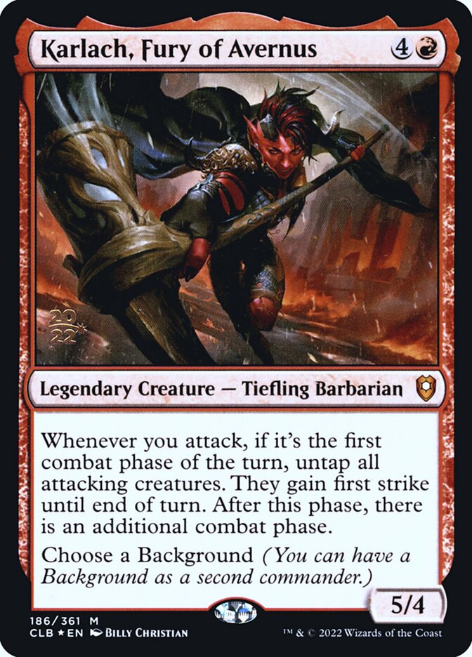Karlach, Fury of Avernus card front