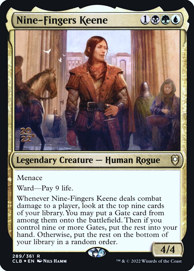 Nine-Fingers Keene card front