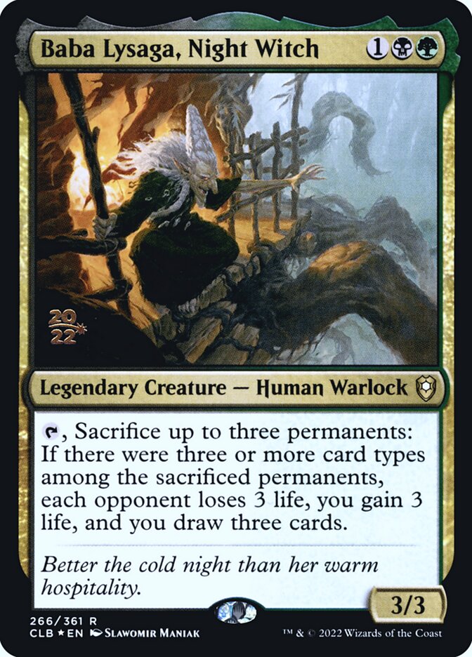 Baba Lysaga, Night Witch card front