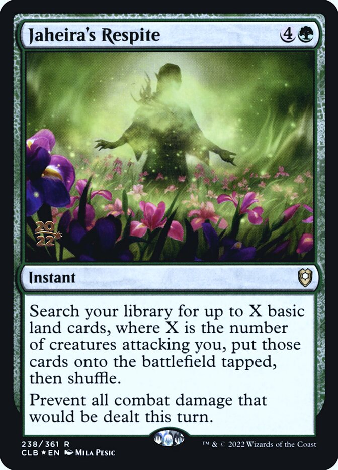 Jaheira's Respite card front
