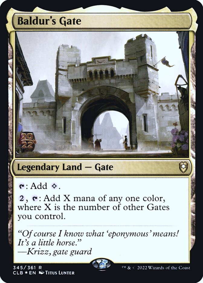 Baldur's Gate card front