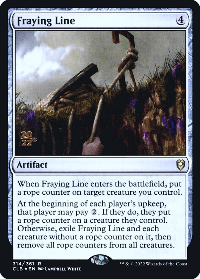 Fraying Line card front