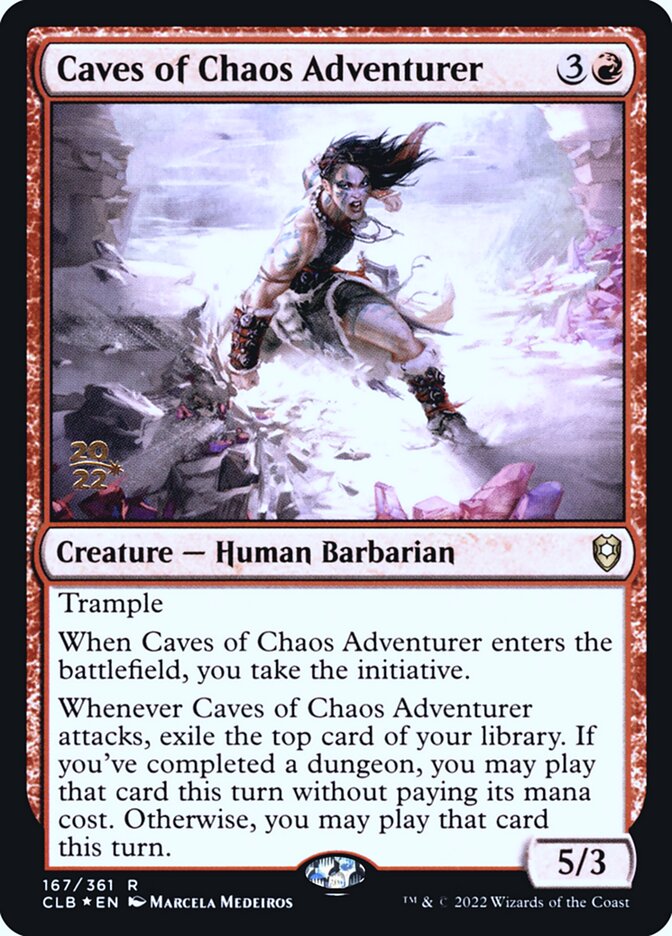 Caves of Chaos Adventurer card front
