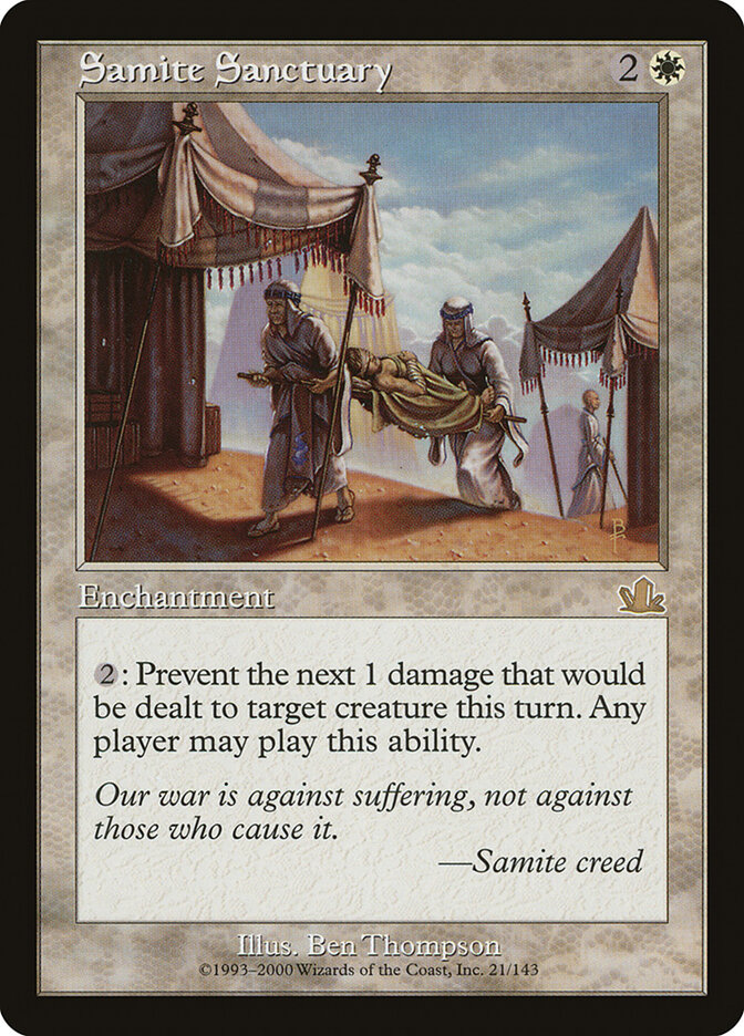 Samite Sanctuary card front