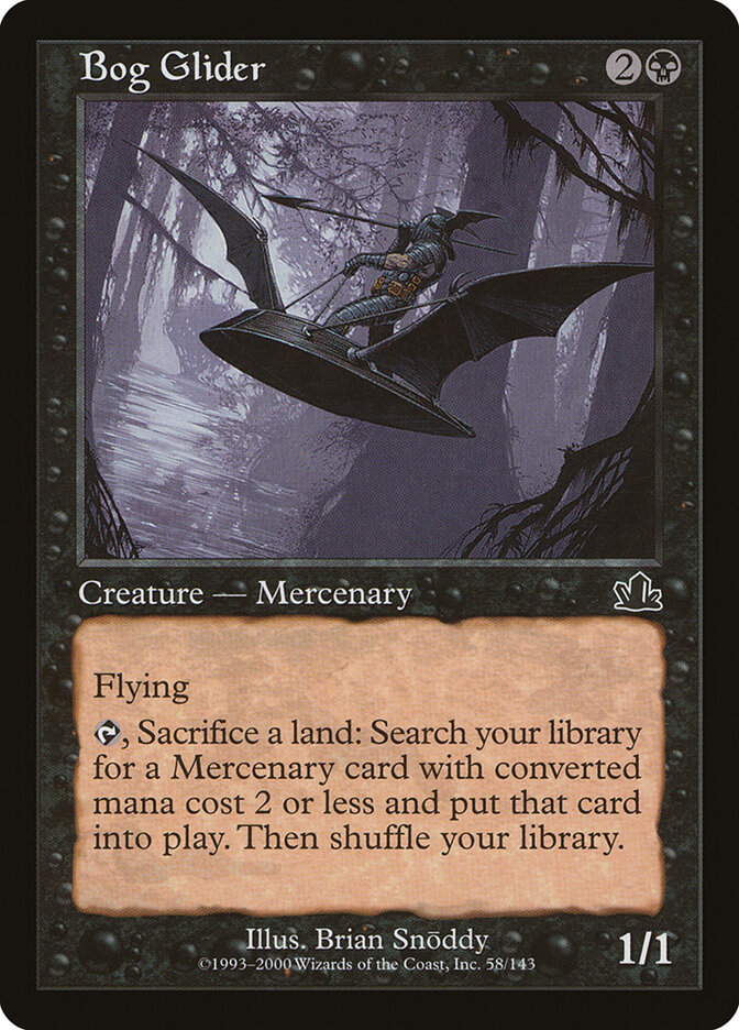 Bog Glider card front