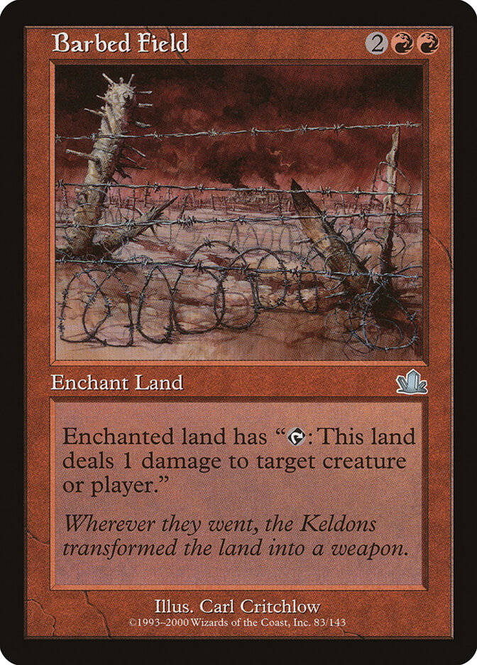 Barbed Field card front