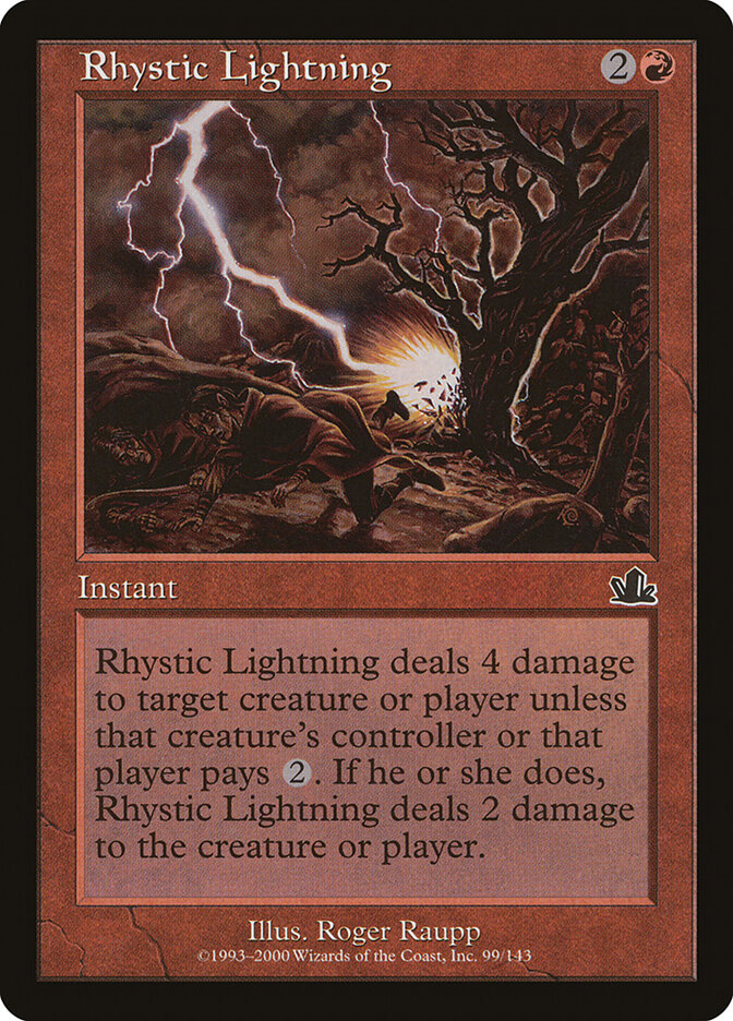 Rhystic Lightning card front