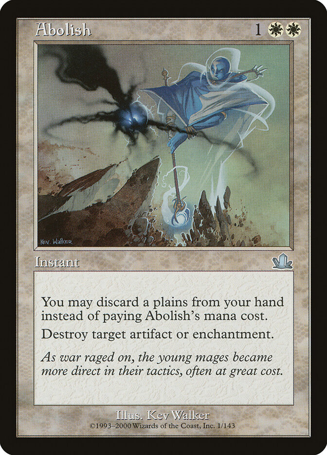 Abolish card front