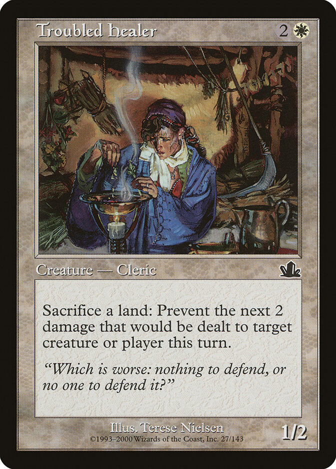 Troubled Healer card front