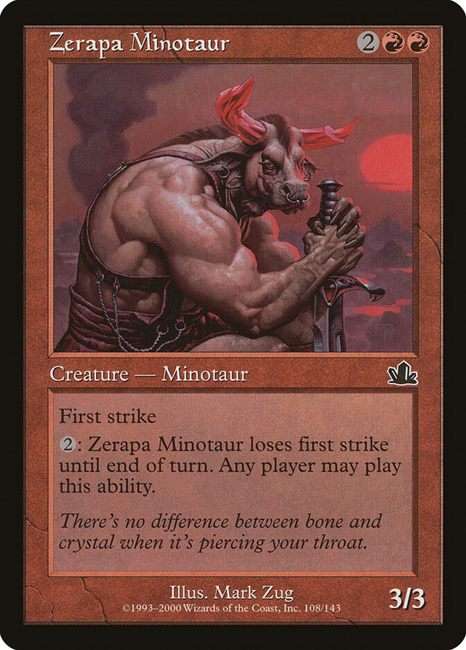 Zerapa Minotaur card front