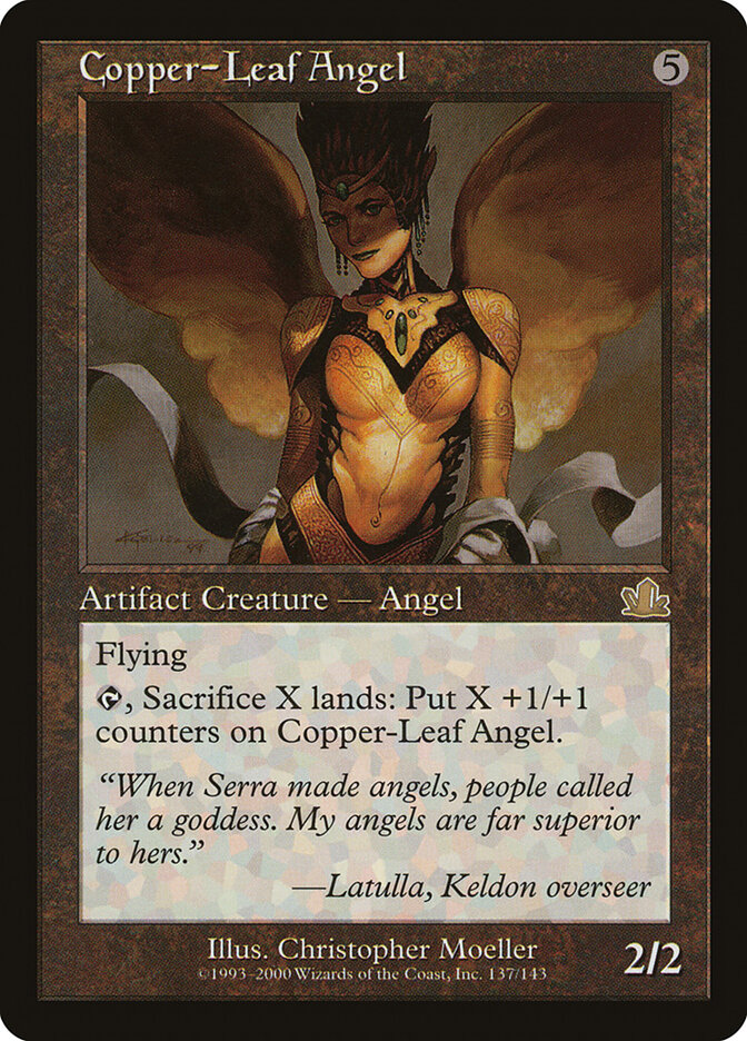 Copper-Leaf Angel card front