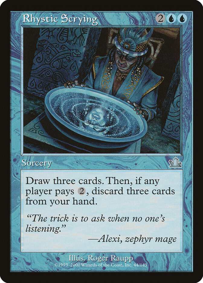 Rhystic Scrying card front