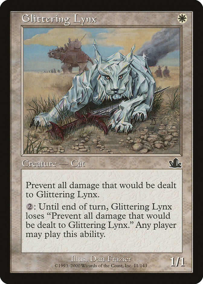 Glittering Lynx card front