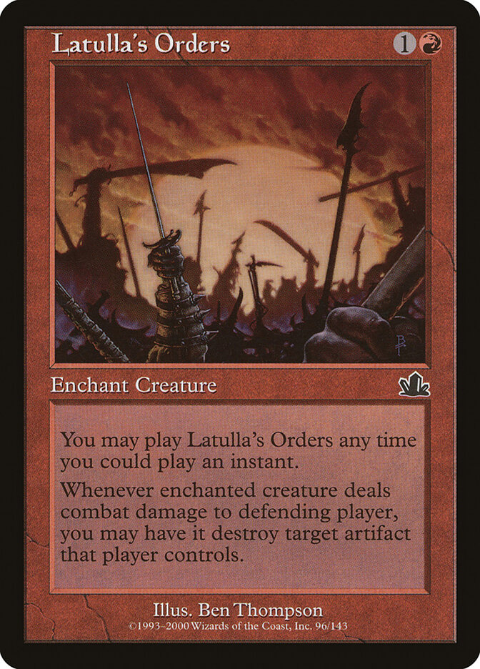 Latulla's Orders card front