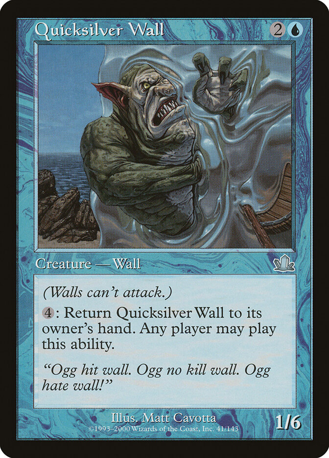 Quicksilver Wall card front