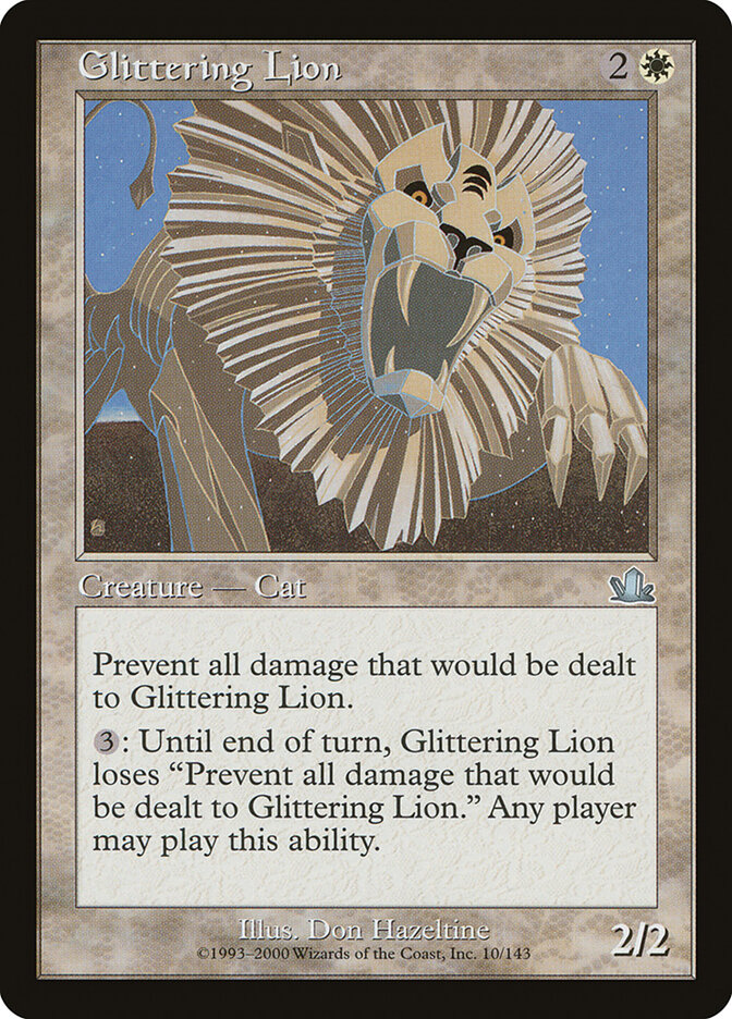 Glittering Lion card front