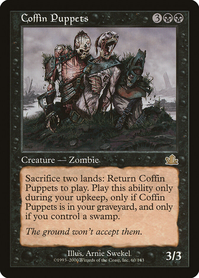 Coffin Puppets card front