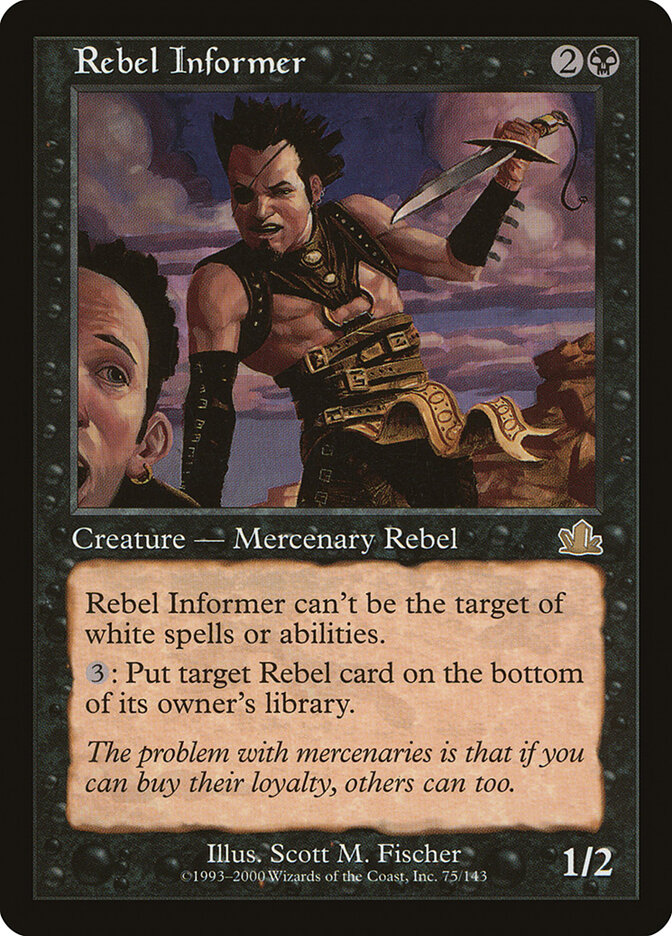 Rebel Informer card front