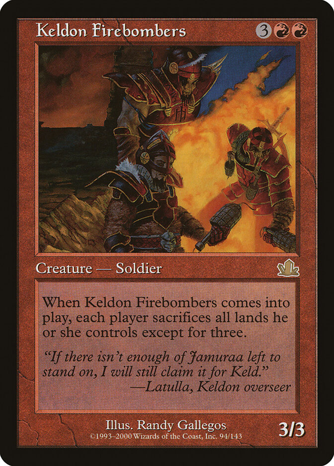Keldon Firebombers card front