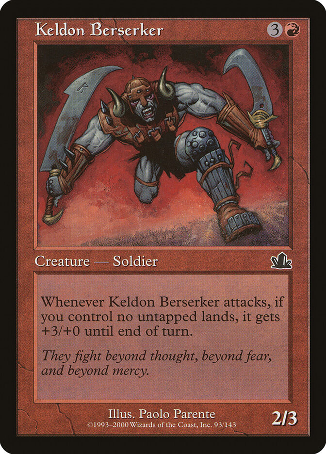 Keldon Berserker card front
