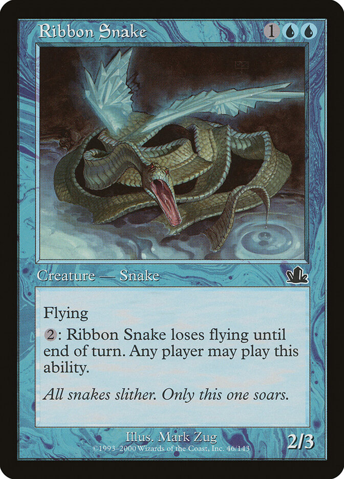 Ribbon Snake card front