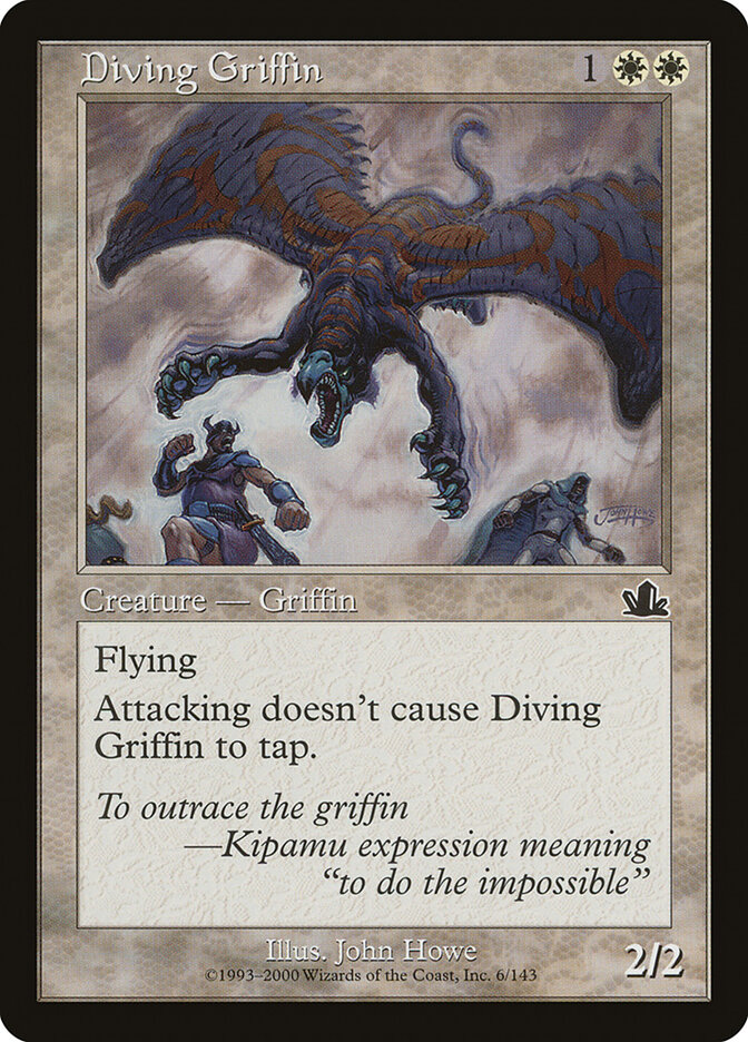 Diving Griffin card front