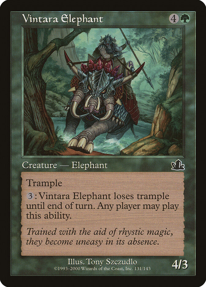 Vintara Elephant card front