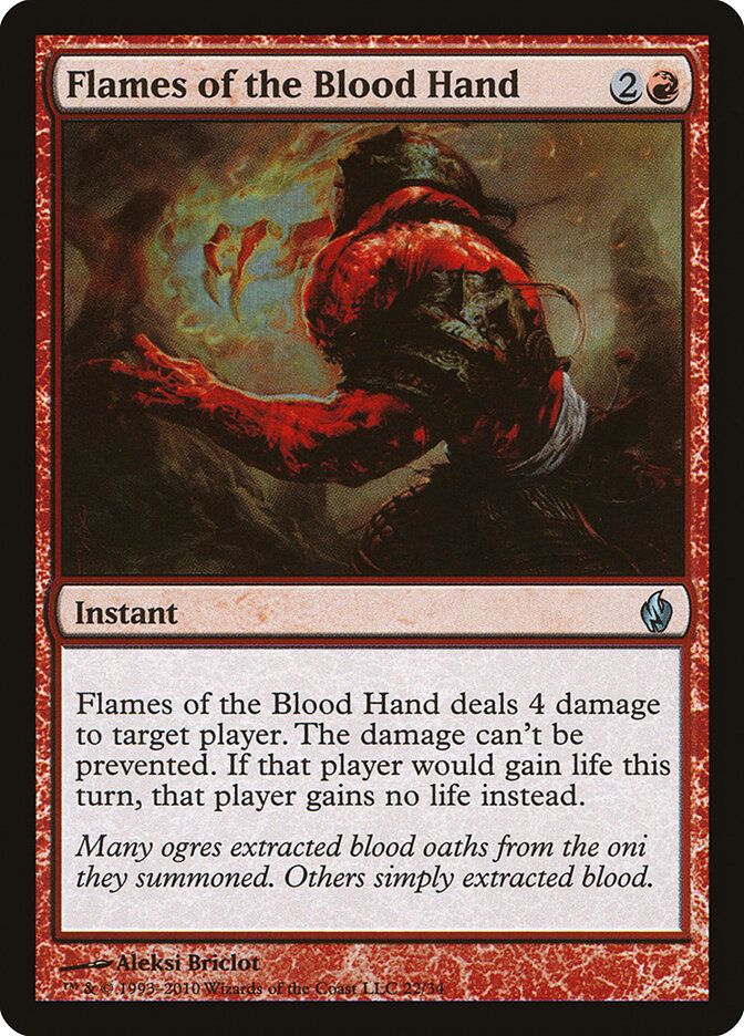 Flames of the Blood Hand card front