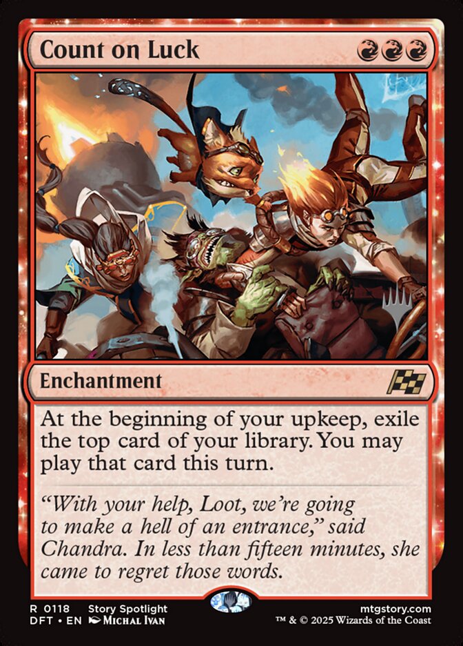Count on Luck card front