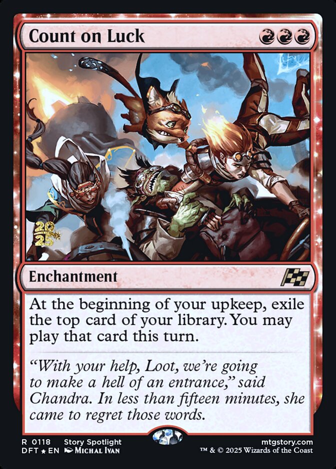 Count on Luck card front