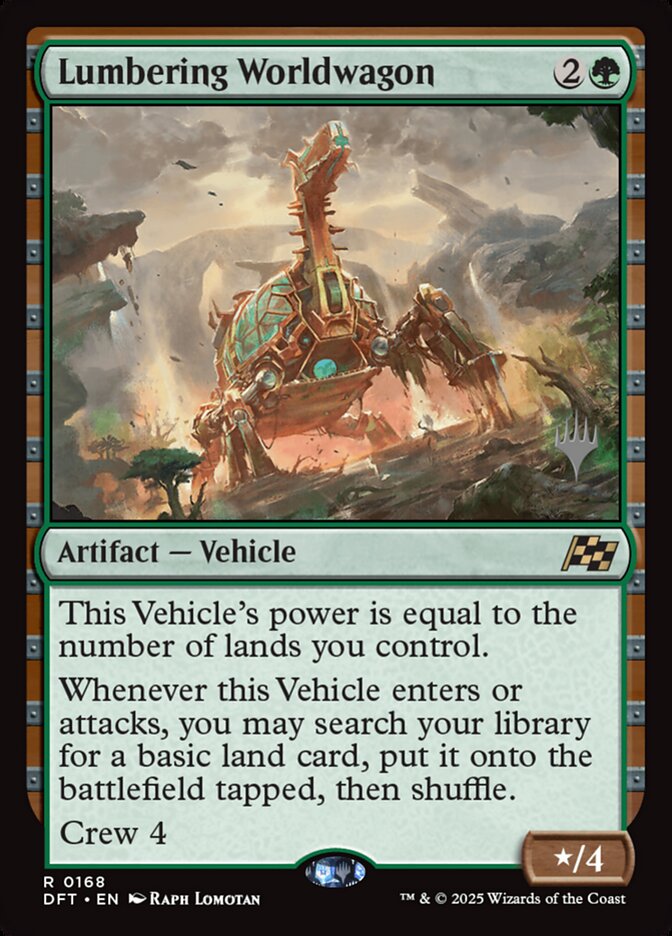 Lumbering Worldwagon card front