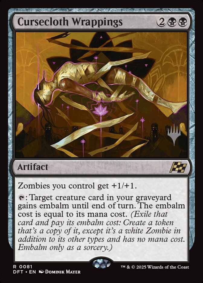 Cursecloth Wrappings card front