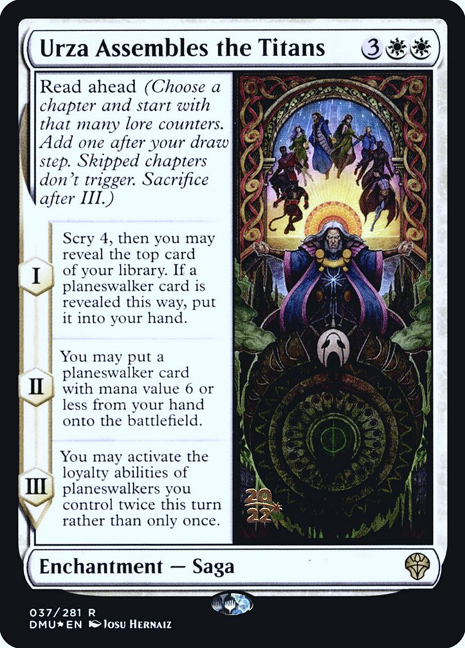 Urza Assembles the Titans card front