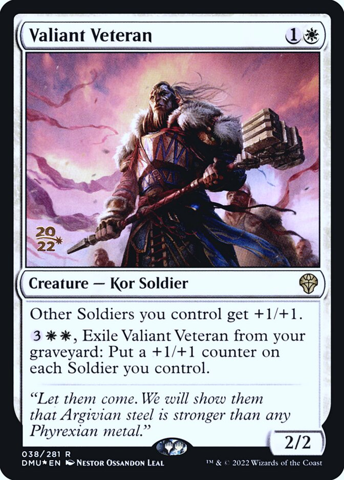 Valiant Veteran card front