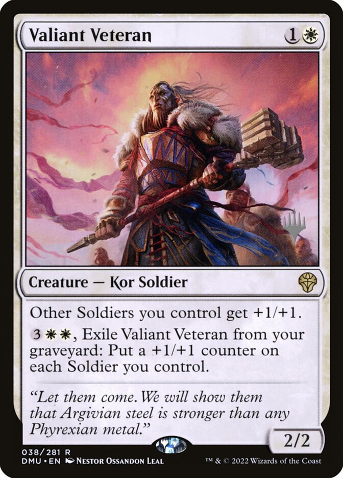 Valiant Veteran card front