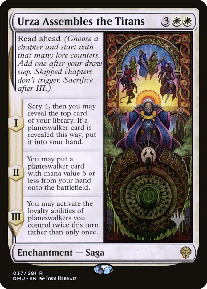 Urza Assembles the Titans card front