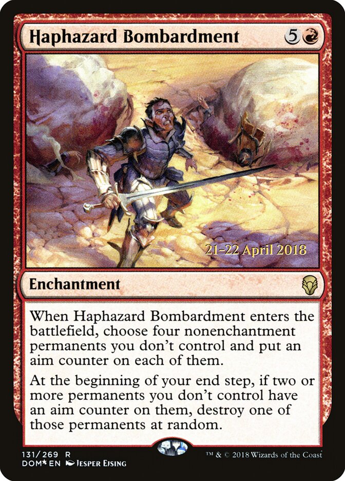 Haphazard Bombardment card front