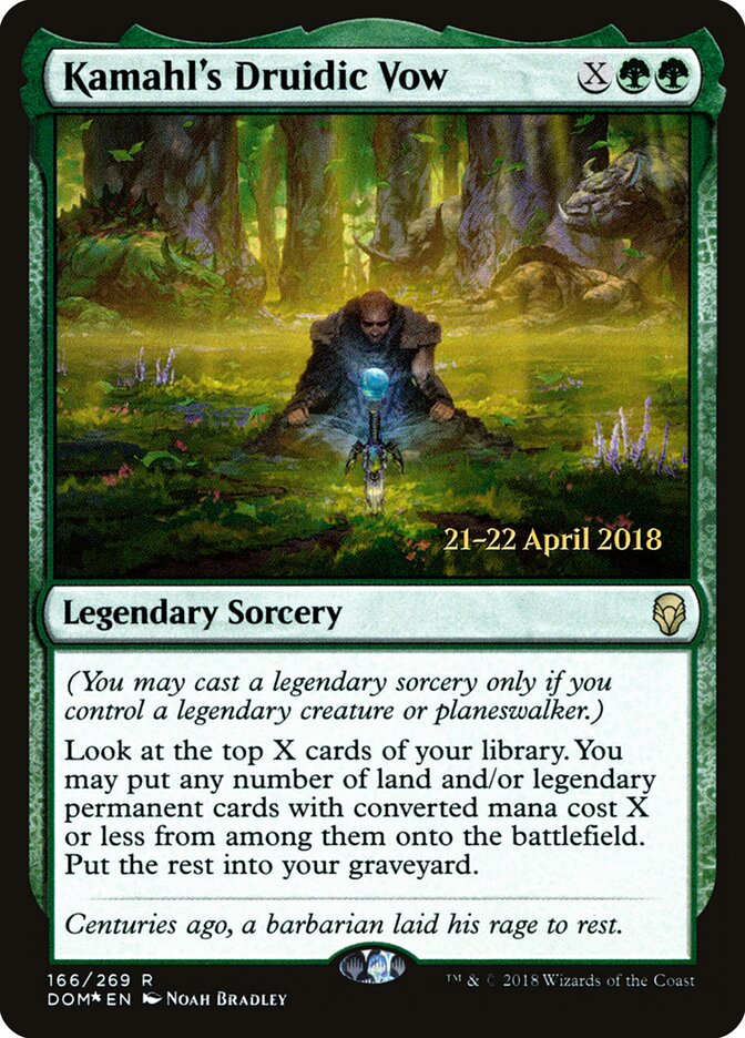 Kamahl's Druidic Vow card front