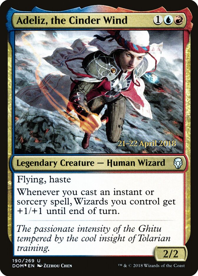 Adeliz, the Cinder Wind card front