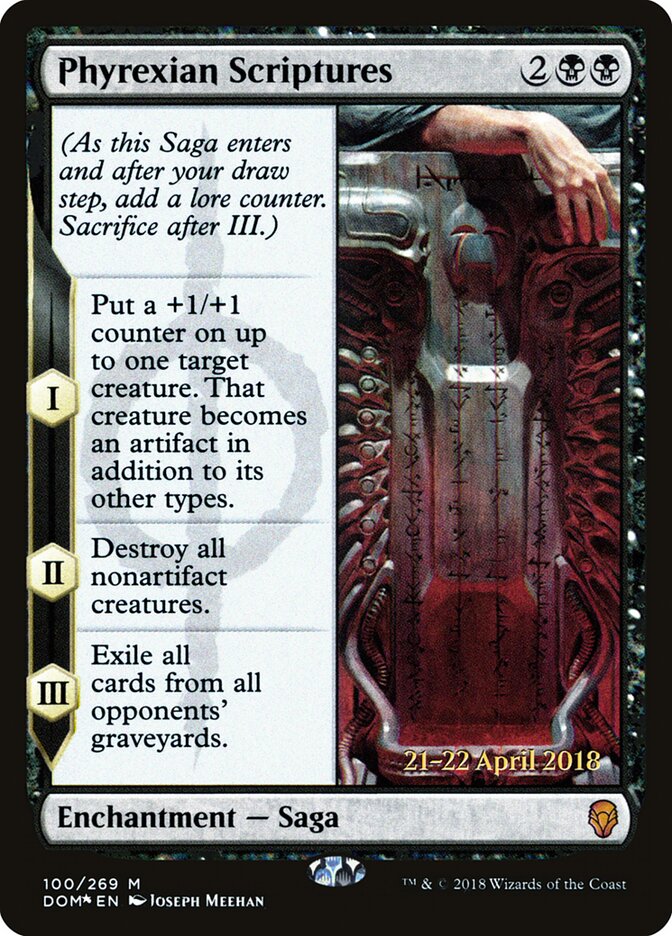 Phyrexian Scriptures card front
