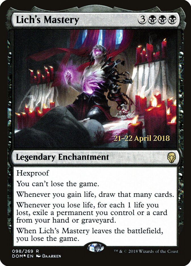 Lich's Mastery card front