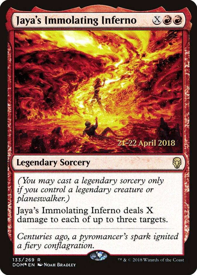 Jaya's Immolating Inferno card front
