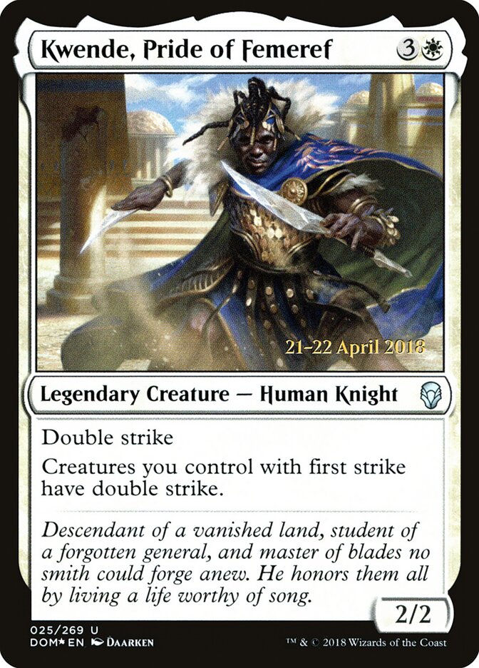 Kwende, Pride of Femeref card front