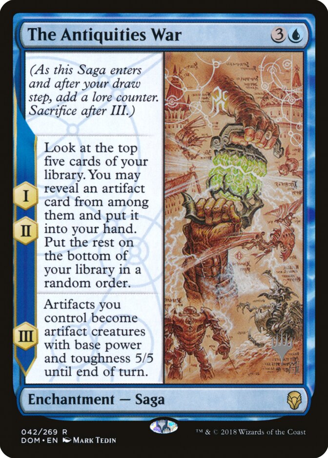 The Antiquities War card front