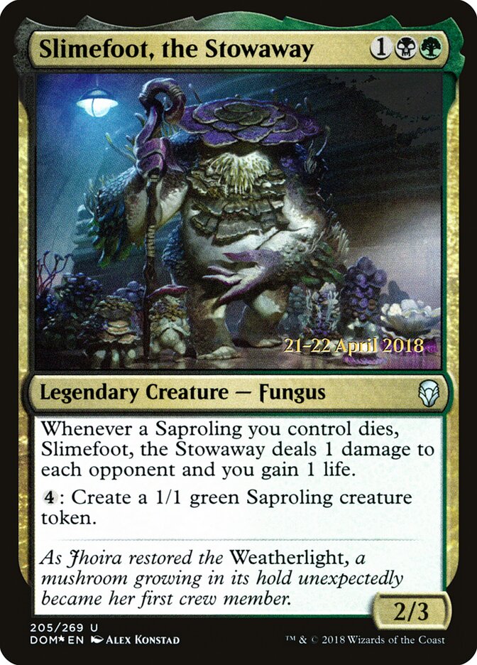 Slimefoot, the Stowaway card front
